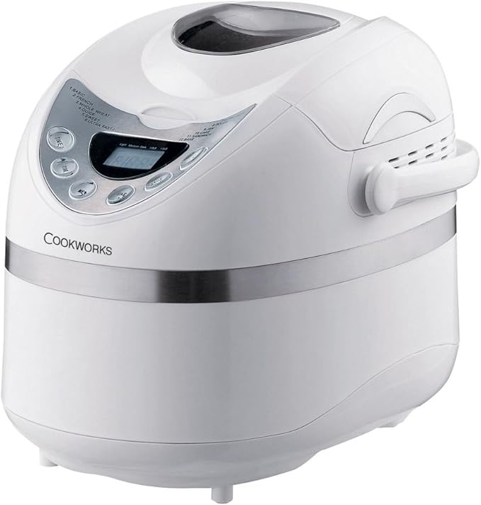 Cookworks Breadmaker White and Silver. Amazon.co.uk Kitchen & Home