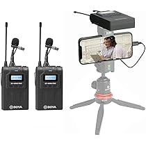 BOYA BY-WM8 Pro-K2 ワイヤレスマイク Amazon.com: Wireless Lavalier Microphone System for iPhone