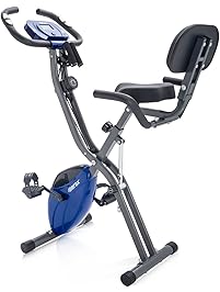 Merax Folding 3 in 1 Adjustable Exercise Bike Convertible Magnetic Upright Recumbent Bike, with Arm Resistance Bands