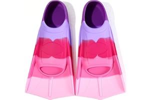 Foyinbet Kids Swim Fins,Short Kids Fins Youth Swimming Flippers for Lap Swimming Training for Children Girls Boys Beginners