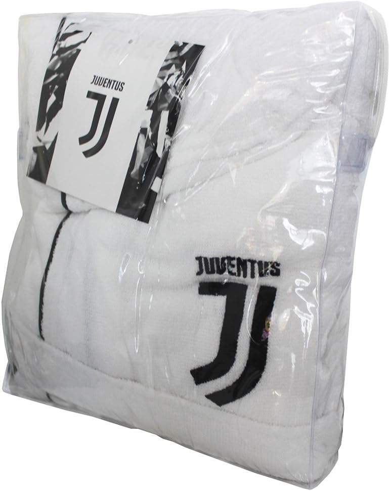 Peignoir Enfant En Micro Eponge Motif Fc Juventus Nouveau Logo 6 Anni Bianco Linge De Bain Peignoirs Dwteam In