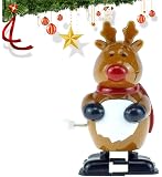 1pcs Christmas Wind Up Toys Cute Cartoon Toy Christmas Party Favors Goody Bag Filler Gift for Christmas Thanksgiving (dark Brown Elk)
