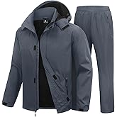 SWISSWELL Rain Suits for Men Waterproof Lightweight Windbreaker Jacket and Pants with Detachable Hood for Golf Hiking Travel