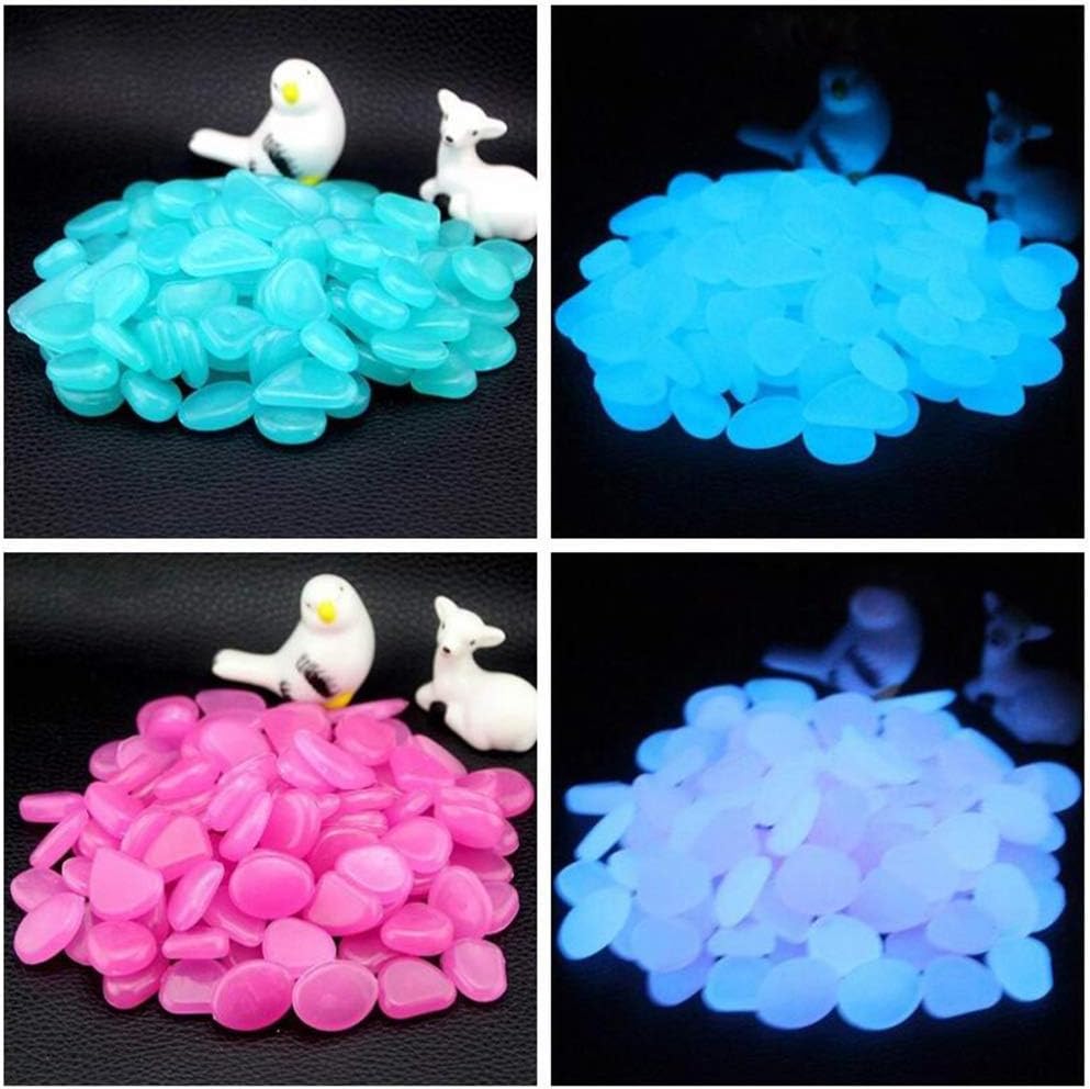 Toyvian Glow in the Dark Pebbles Luminous Gravel Cobblestones Rocks Stones for Aquarium Fish Tank Garden Yard Walkway Decorations Vase Filler 100pcs (Purple) - Image 5