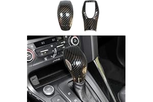 ruihe Car Gear Shift Knob Cover Carbon Fiber Color Sticker Trim Fit for Ford Focus Fiesta Fusion Escape C-Max Transit-150 Transit-250 Transit-350 Transit Connect