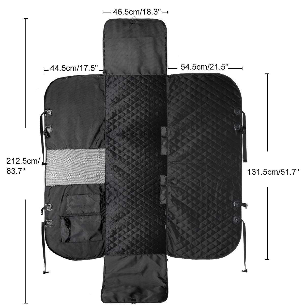 Docamor Upgraded Car Back Seat Covers for Pets-Waterproof Dog Hammock for Cars Trunks and SUVs- Durable 600D Oxford Fabric Non-Slip Anti-Scratch Car Seat Protectors