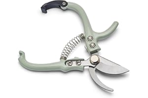 RIVATHI HOMES Pruning Shears for Gardening - The Perfect Garden Tools to Trim Sphagnum Moss, Bonsai, Herb, Aero Garden - Weed Remover Tool and Tree Trimmer for Plant Care - Indoor and Outdoor Pruners (Curved)
