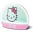 Hello Kitty Sunrise Alarm Clock - Multicolor Lights, USB Charging, LED Display, and Snooze Function