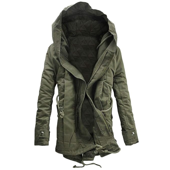 Kanpola Herren Jacken Warme Outdoor Gefüttert Männer Dicker Wintermantel Winterjacke Parka Jacke mit Kapuze