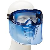 Jackson Safety GPL500 Clear Safety Goggles with Face Shield - ANSI Z87.1 | Anti-Fog Goggles with Detachable Flip-Up Face Shield, Fits Over Glasses, For Construction, Industrial, Washing, Woodworking