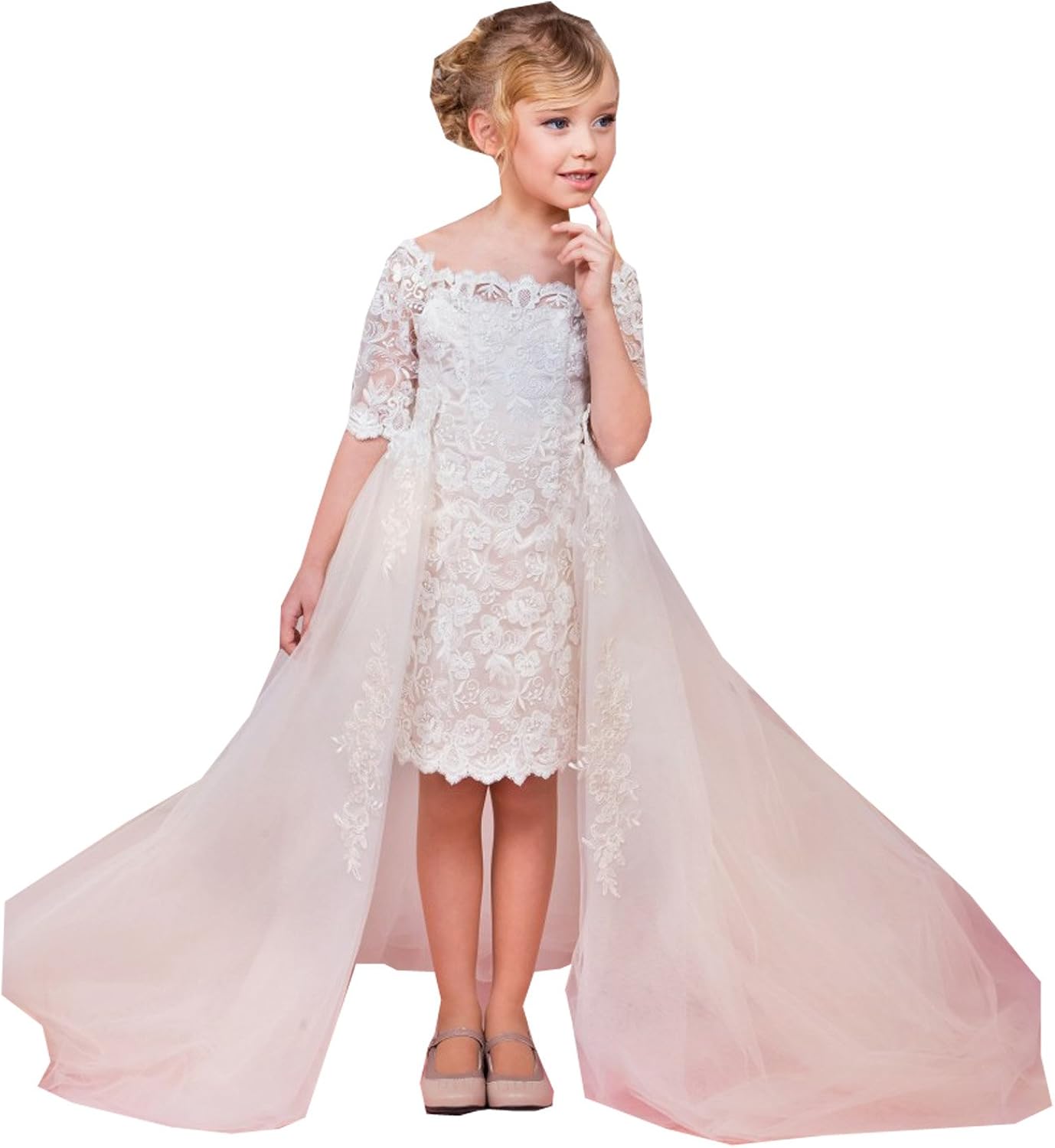 girls dress with train