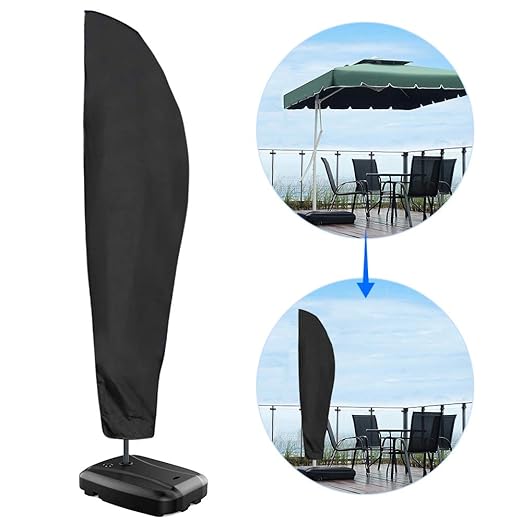 Nasharia Schutzhülle für Ampelschirm, Ampelschirm Oxford-Gewebe Schutzhülle 2 bis 4 M Große Sonnenschirm Abdeckung Wetterfest