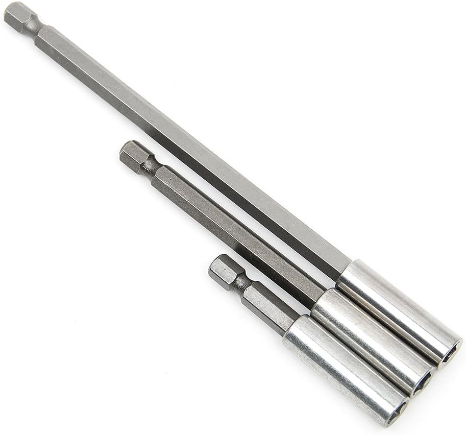 MALAYAS 3 Pcs Magnetic Drill Bit Holder Extension 3 Piece Set for Screws Nuts, and Any Drill And Handheld Driver, Includes 2"