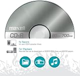 Maxell 648220 Recordable CDs 700MB 48x Write Speed Noise-Free Surface 5 Pack view 4