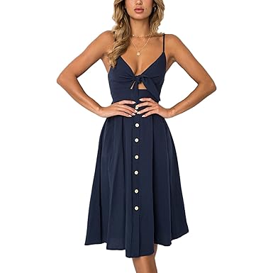 front knot midi dress