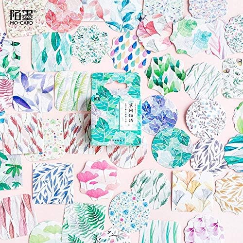 45 Pcs/Pack Colorful Leaf Boxed Stickers DIY Decorative Sealing Paste Stick Label School Office Supply