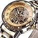 ALPS Men's Classic Luxury Skeleton Mechanical Hand Wind Stainless Steel Automatic Watch