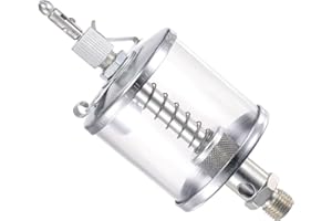 CoCud Needle Valve Type Oil Cup, | G1/4 Thread 100ml | Carbon Steel Plating Oil Dispenser Lathe Machine Power Accessories - (