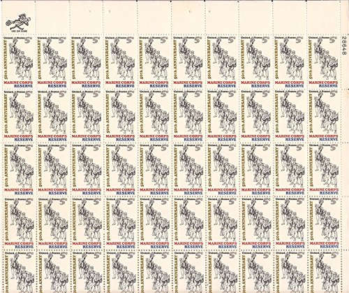 Marine Corps Reserve 50th Anniversary Sheet of 50 x 5 Cent US Postage Stamps Scott 1315