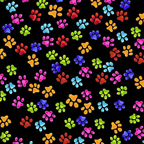 Paw Print Fabrics by the Yard Kritters in the Mailbox Paw Print Fabric