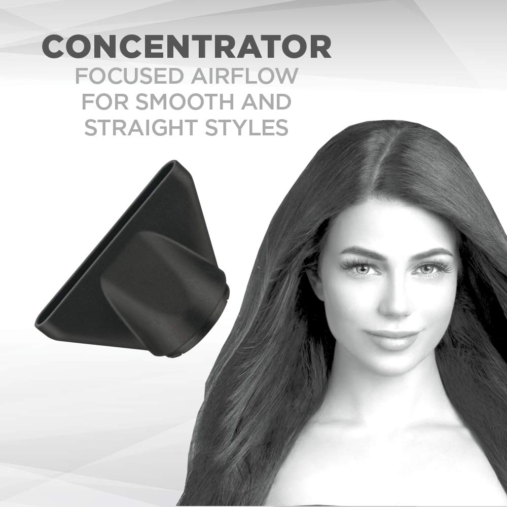 Conair 1875-Watt Ionic Ceramic Hair Dryer with Diffuser and Concentrator, Pink: Beauty