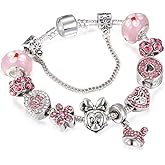 ZEBRAGO Mouse Charm Bracelet Love Heart Jewelry Christmas Gift