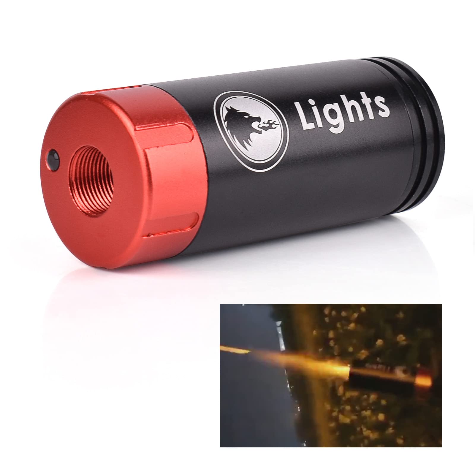 Photo 1 of zlangsports Tracer Unit Lighter Glow in Dark for 14mm CCW/10mm CW Thread M14 CCW Thread to M11 CW Thread (RED)