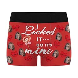 Custom Face Boxer Briefs, I Licked You So It's Mine