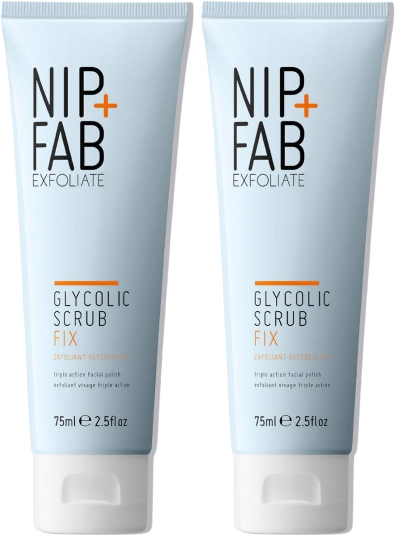 Nip + Fab Glycolic Fix Scrub (2.5 fl oz) – 3% Glycolic Acid 3-in-1 Facial Exfoliator – Brightening AHA Face Scrub with Salicylic Acid for Smooth Radiant Skin,(Pack of 2) Image