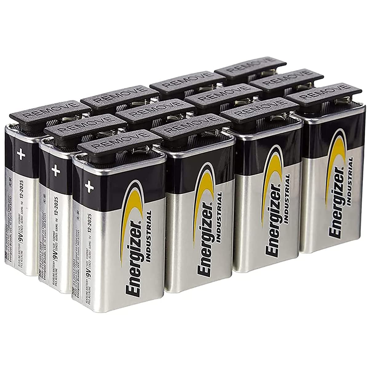 Energizer 9V Industrial/Disposable Battery (Pack of 12)
