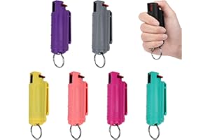 Mageloly Pepper Spray, 32 Bursts 2.0% MC Defense Spray Belt Clip Holder. Pepper Spray Keychain for Women Self Defense. Tear Gas with Quick Release for Easy Access Finger Grip 7 Packs