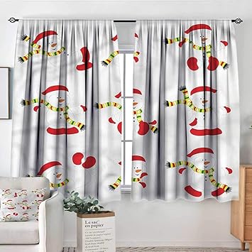 Amazon Com Renteriadecor Christmas Curtains And Drapes Snowmen