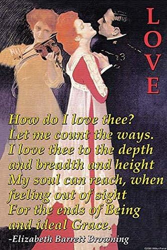 Elizabeth Barrett Browning Posterdruck How Do I Love Thee Let Me Count The Ways Von Elizabeth Barrett Browning 61 X 91 Cm Amazon De Kuche Haushalt