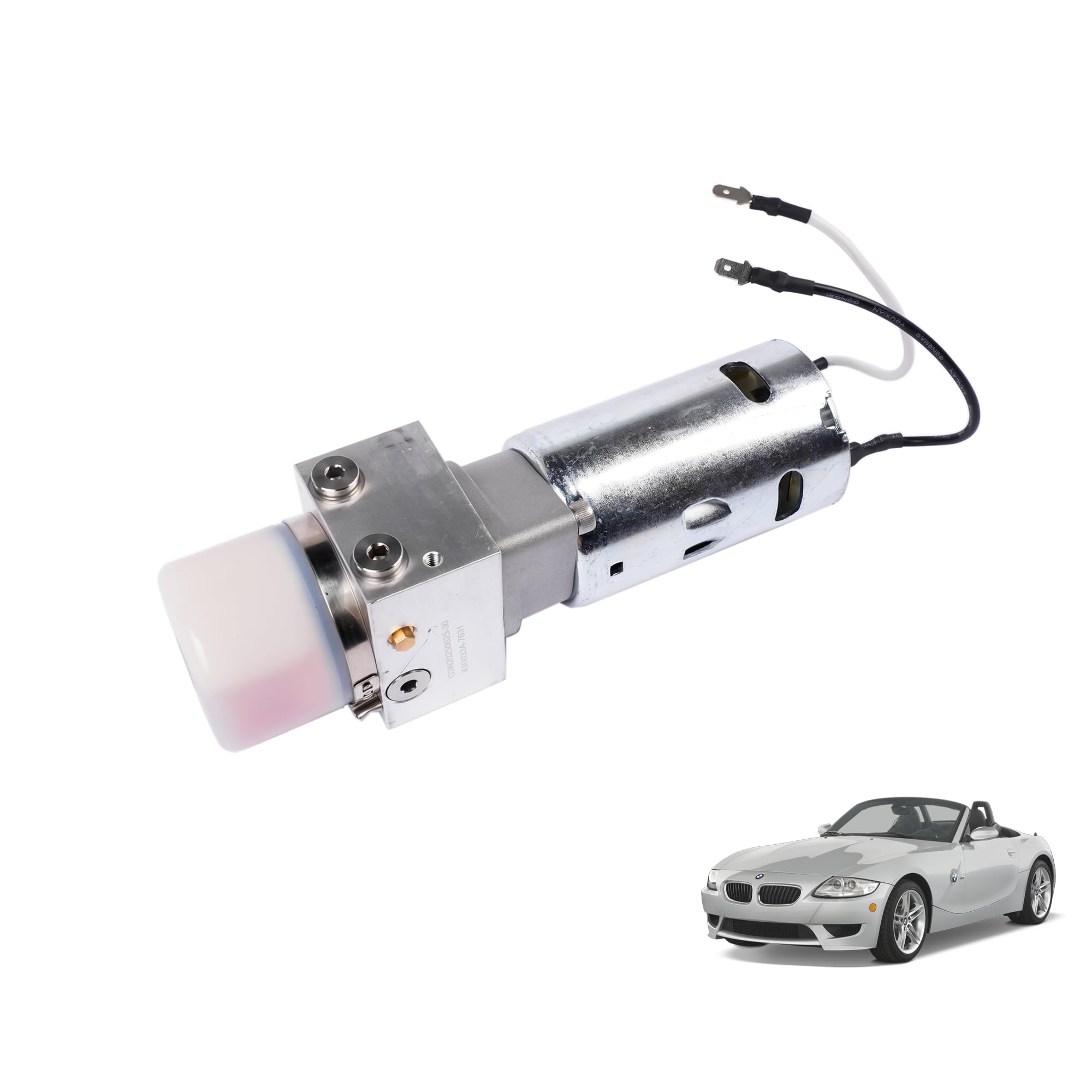 Photo 1 of 54347119633 54347193448 Convertible Top Hydraulic Roof Pump Motor w/Bracket Replacement for BMW Z4 E85 2003-2008 Hydraulic Liftgate Pump # 54-34-7-193-448, 54-34-7-119-633