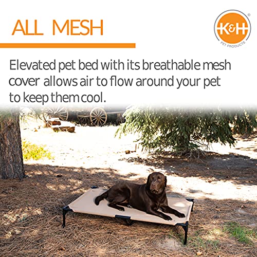 K&H Pet Products Original Pet Cot Elevated Dog Bed & Cot Canopy, All