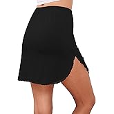 ACIEMR Half Slips for Women Underskirt Short Mini Skirts Lace Curved Half Slip