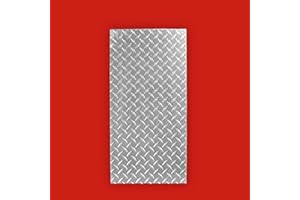 Metoro .125" x 12" x 6" 3003 Bright Diamond Tread Plate - Quality Aluminum Sheet - Durable DIY Projects and Slip-Resistant Surface - Use for Trailers, Truck Beds, and Decorative Applications