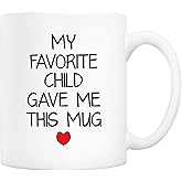 5Aup My Favorite Child Gave Me This Mug Christmas Gifts from Daughter, Son, Kids - Birthday Gift for Dad Mom Parents 11 Oz