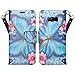 Galaxy Wireless Case Compatible for Samsung Galaxy S8 Plus Wallet Case [Kickstand] Pu Leather Flip Folio Cover with Wrist Strap&ID Slots for Galaxy S8 Plus Phone Case - Blue Butterfly