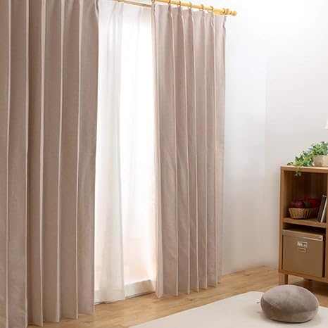 Amazon Co Jp アイリスプラザ 遮光 カーテン 遮光1級 遮光率100 4枚セット レースカーテン付 Uvカット 防音 断熱 保温 形状記憶加工 洗濯機対応 幅100cm 丈185cm アイボリー ホーム キッチン