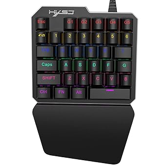 Mechanische Gaming-Tastatur, Einhandtastatur mit 35 Tasten Wired Gaming
