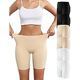 LEVAO Seamless & No Show Boyshorts for Women, Soft Anti-Chafing Underwear 6 Pack Breathable Briefs for Everyday Comfort