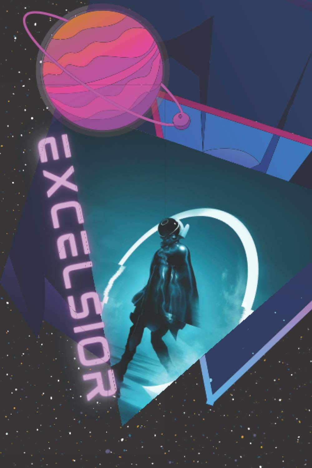 Excelsior Synthwave Notebook: Retrowave Futuristic Motivational Journal Notebook 6" x 9"