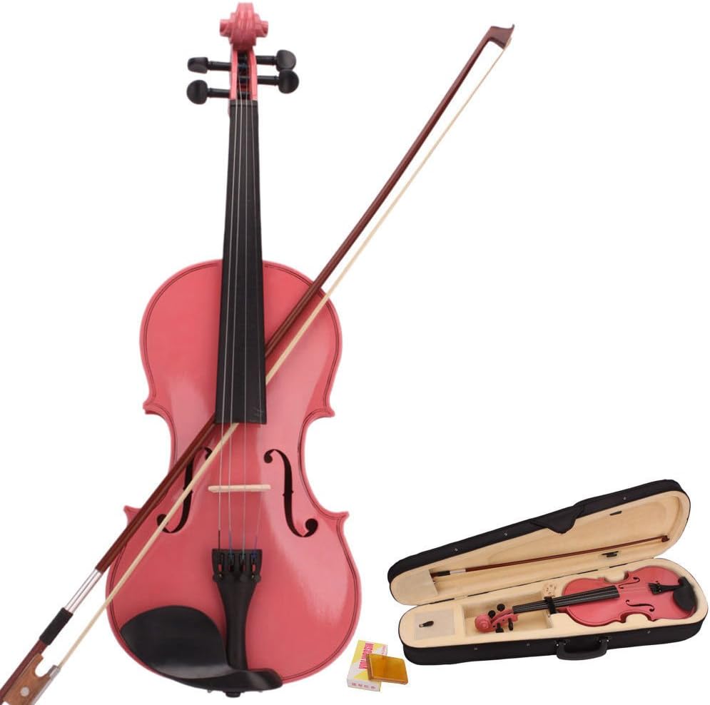 3/4 Pink Acoustic Violin Fiddle Bonus free ebook By Allgoodsdelight365
