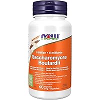 NOW Supplements, Saccharomyces Boulardii, 5 Billion CFU Probiotic, 60 Veg Capsules