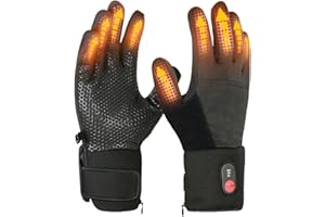 Rapid Heating Glove Liners for Extreme Cold, Rechargeable Battery Heated Gloves for Men & Women with 7-Hour Warmth, Winter El