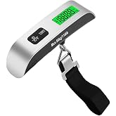 pwkauka Luggage Scale, 110lb Luggage Weight Scale for Travel,Backlit LCD | Travel Essentials, Hanging Hook, Rubber Grip, 4-Un