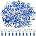 Hilitchi 100Pcs 16-14AWG Insulated Terminals Ring Electrical Wire Crimp Connectors (Blue, M8)
