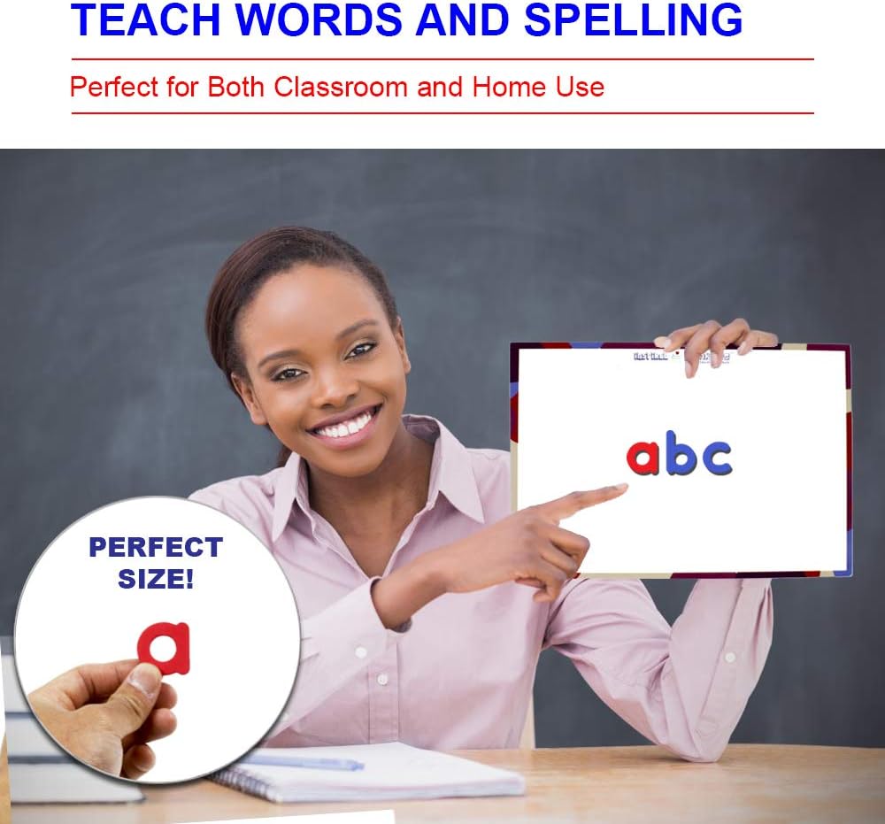 Inspired Thinkers 240 Pcs Magnetic Letters Set - Classroom Educational Alphabet Magnets Kit, Movable Foam Lowercase and Uppercase ABC with Writing Board and Eraser, for Kids Ages 4 5 6 7 8 9 10 11 12: Furniture & Decor