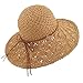 LETHMIK Womens Floppy Straw Hat Summer Beach Brimmed Ladies Crushable Sun Hat Khaki